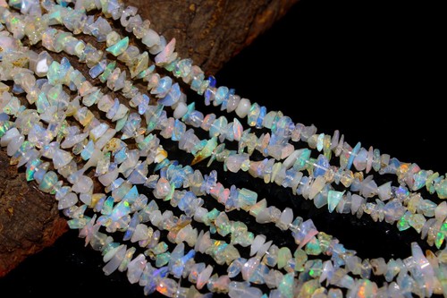 AAA Natural Ethiopian Opal Smooth Round Ball 4-5mm Gemstone Beads Jewelry Making - Picture 4 of 8