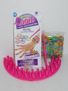 Moon-Loom-Bracelet-Maker-Pink-Set-Kids-Craft-Kit-Rubber-Bands