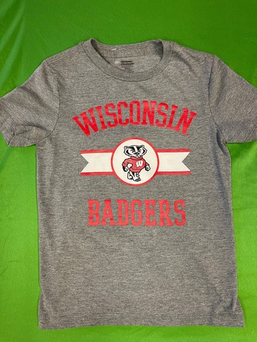 NCAA Wisconsin Badgers Heathered Grey T-Shirt Youth Small - Picture 1 of 3
