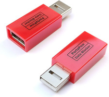 3Rd Gen USB Data Blocker (Red 2 Pack) - Protect against Juice Jacking