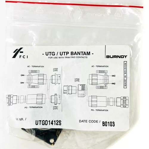 Burndy UTG01412S Standart Circular Connector 12 Position Crimp Panel Monut - Picture 7 of 8