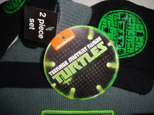 2 Piece Nickelodeon Teenage Mutant Ninja Turtles Beanie Hat & Gloves Set ~ NWT - Picture 6 of 7