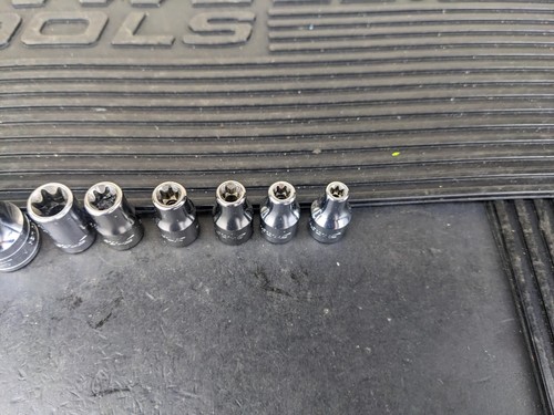 #be908 Snap-on USA 12pc Combo Drive TORX Shallow Socket Set 213AFLEY - Picture 4 of 19