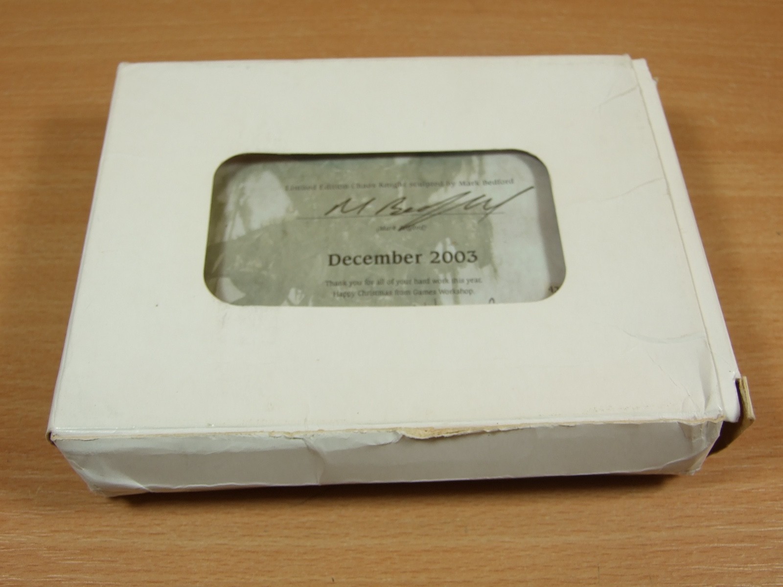 Nuevo y en caja Warhammer 2003 Personal Regalo De Navidad Ltd Edition 54MM Caos Caballero Nuevo y en caja Warhammer 2003 Personal Regalo De Navidad Ltd Edition 54MM Caos Caballero