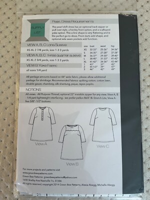green bee pearl dress New Sewing Pattern No 022 The stackable