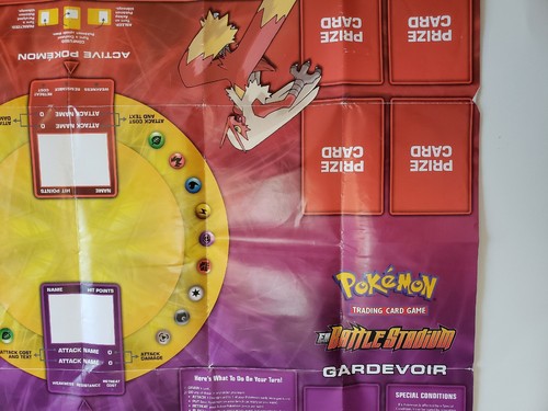 Pokemon 2004 EX Battle Stadium Blaziken Gardevoir Tappetino Gioco da Tavolo Arena WOTC - Foto 4 di 10