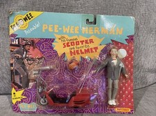 Vintage 1988 Pee-Wee Herman Poseable Matchbox Figure with Scooter and Helmet