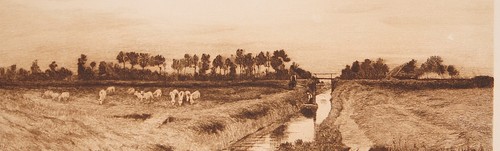 Hans am Ende / Radierung / Sommerabend am Moorkanal  von  1895 - Bild 3 von 5