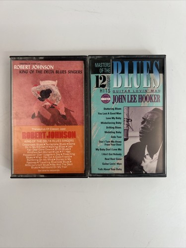 ROBERT JOHNSON & JOHN LEE HOOKER Cassette Tapes Blues Folk Rare - Picture 1 of 4