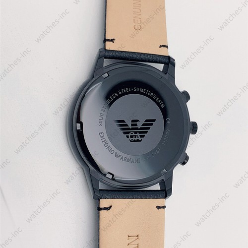 Neu Emporio Armani AR2461 Sportivo Schwarz Lederband Chronoraph Herrenuhr - Bild 5 von 6