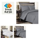 Stripe Gray 3 Piece Full/Queen Comforter Cover Duvet Cover Set, 500-Thread-Co.