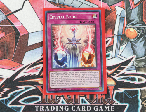 YuGiOh Trap Card Crystal Boon SDCB-EN032 1st Edition Common - Foto 1 di 2