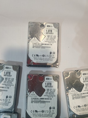 Lot of 7 Western Digital 1TB (1000GB) 2.5" Laptop  Hard Drive  WD10JUCT Untested - Picture 4 of 6