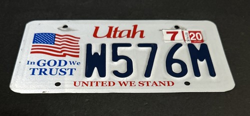 Utah Nummernschild W 576 M mit Aufkleber — In GOD We TRUST — UNITED WE STAND - Bild 17 von 21