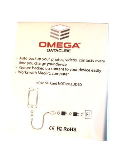 Omega Datacube Photo & Video Backup Device with 128gb Memory Card - NEW! - Picture 2 of 6
