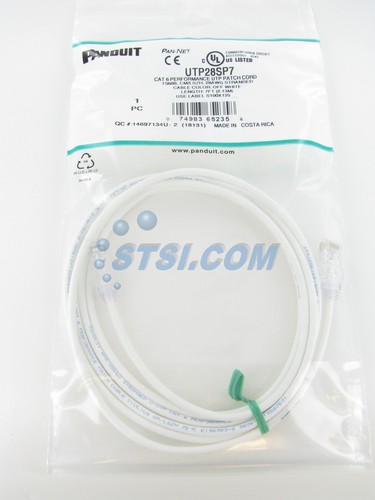 Panduit UTP28SP7 Cat6 28 AWG Netzwerk Patchkabel/Kabel, 7 Fuß cremefarben ~ STSI - Bild 2 von 3