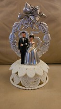 Vintage Mid Century Wilton Wedding Cake Topper Hong Kong 8"