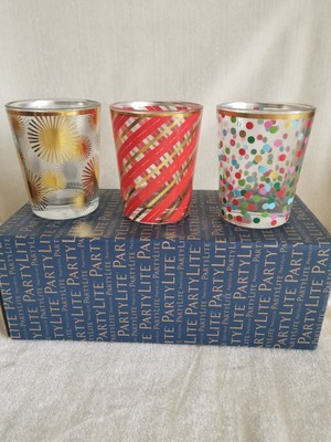 PartyLite  Votivkerzenhalter Weihnachtsfest Trio neu OVP RAR
