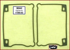 Lower Rocker Cover Gasket, rubber 2-pk 92-99 Evo Big Twin Harley (ref. 17355-92)