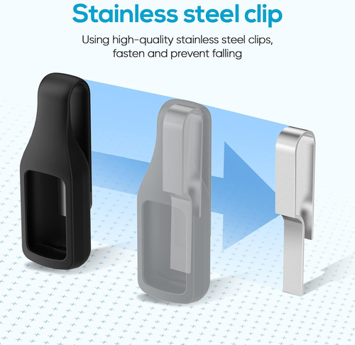 Lepmok Clip Holder Accessory for Fitbit Charge 6/5 (Black) - Picture 2 of 12