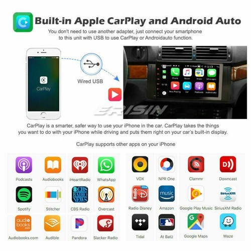 8-Kern Autoradio DAB+Android 10 GPS CarPlay Navi BMW 5er E39 M5 X5 E53 Navi TPMS - Bild 6 von 12