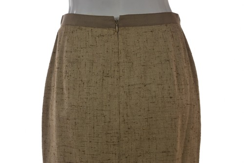 Elie Tahari Womens Skirt Size 4 Beige Brown Pencil Knee Length Wear to Work - Picture 3 of 4