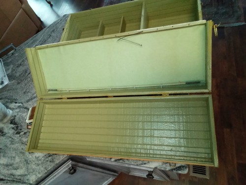 Vintage Holz Angeln Köder Box sehr schön 26" L x 13,5" H x 9,5" T - Bild 11 von 12