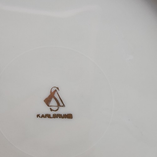 ♻️ Karlsruhe Tea Set and Salad Dessert Plates 14-Pc Set Gold Rim - Picture 8 of 9