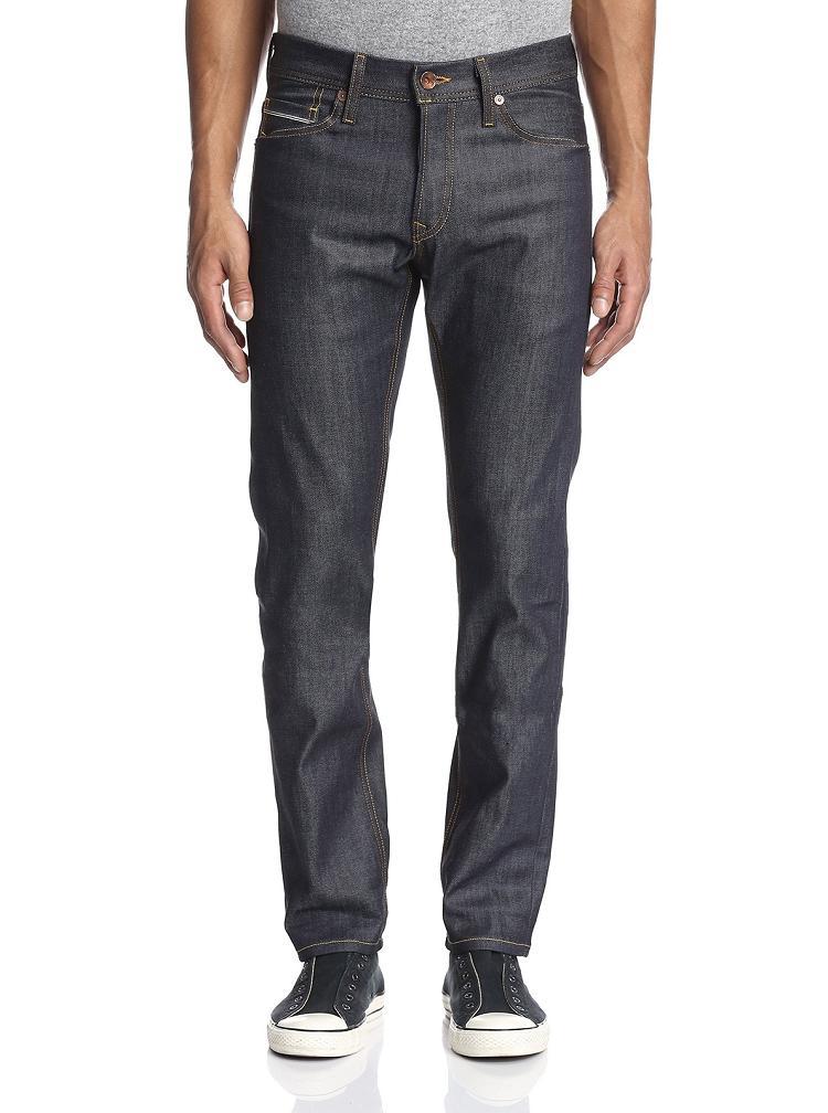People For Peace Herren Niedrig Sitzende Skinny Roh Kanten Jeanshose People For Peace Herren Niedrig Sitzende Skinny Roh Kanten Jeanshose