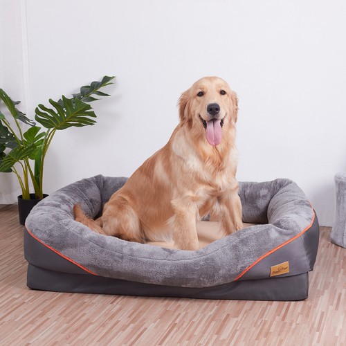 BingoPaw Orthopedic Waterproof Pet Sofa Bed Dog Raised Foam Bolster Cuddler Bed - Picture 5 of 18