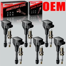 6X OEM Ignition Coil & 6X Iridium Spark plug For Nissan Maxima Murano 3.5L UF550