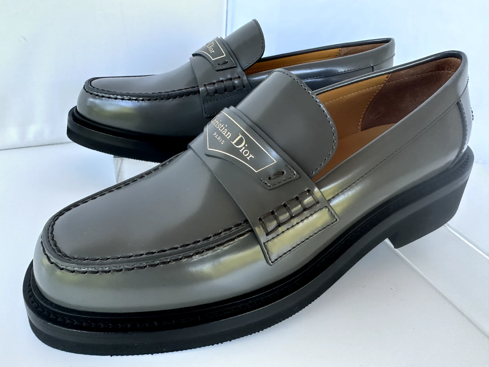 Chaussures femme Dior Boy Mary Jane neuves pointure 38,5 décontractées cuir gris