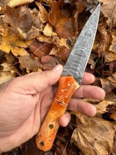 Damascus Knives 9”Military Combat Dagger Double Edged Fixed Blade Boot Knife