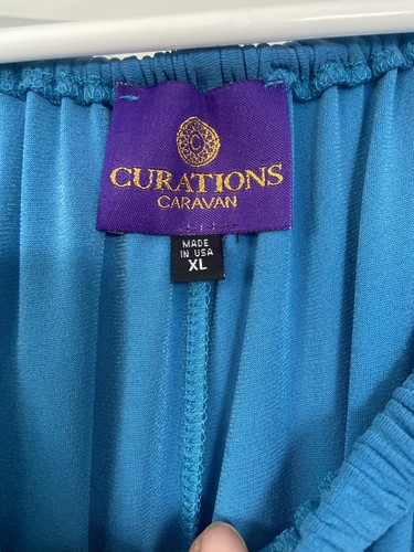 Curations Caravan Maxi  blue tassel dress size XL - Picture 4 of 6