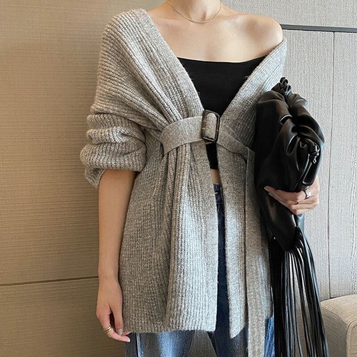 Womens Knit Sweater Cardigan Longline Jacket Coat Open Front Top Thermal Casual - Bild 7 von 15