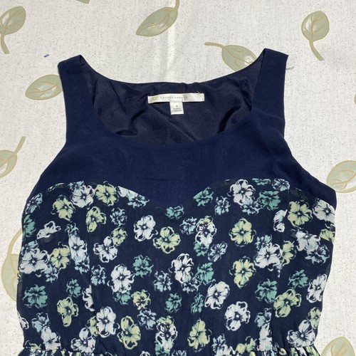 Lauren Conrad Dress Blue & White Floral Sz 4 Sleeveless.          DD - Picture 4 of 12