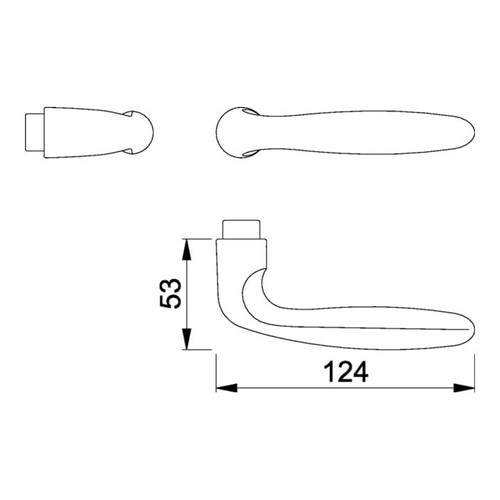 Hoppe Türdrückerpaar Verona 1510 Alu.F1 o.Rosetten VK 8mm - Bild 4 von 7