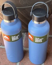 2-Ozark Trail 24 fl oz Blue Insulated Stainless Steel Water Bottle NEW