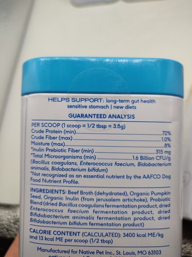 3 Native Pet Probiotic for Dogs - Vet Created Probiotic Powder for Dogs - Picture 7 of 7
