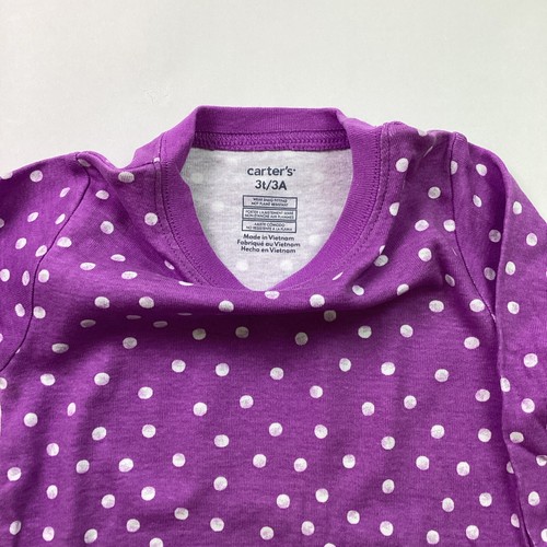 Carters Toddler Girl 2-Piece Long Sleeve PJ Set, Size: 3T/3A, Purple - Picture 4 of 8