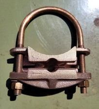NEW BURNDY GAR1929 CLAMP 2-1/2" IPS PIPE TO 2/0 WIRE GROUND CONNECTOR