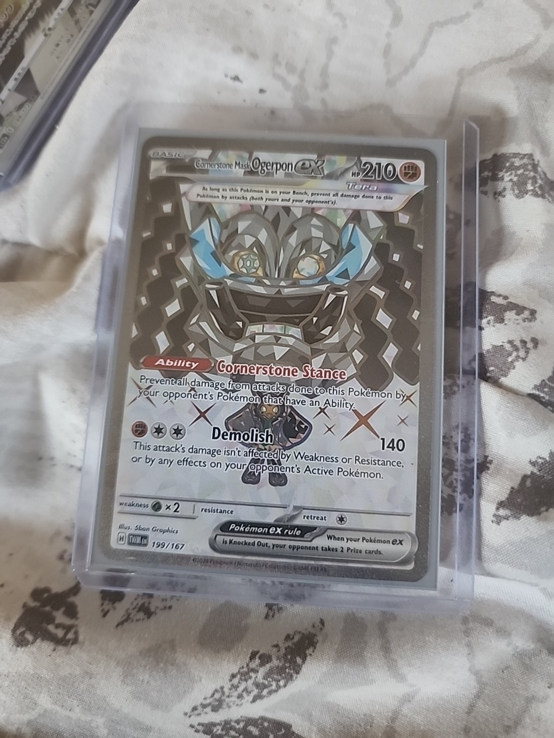 Cornerstone Mask Ogerpon ex 199/167 Twilight Masquerade Holo Pokémon TCG MINT