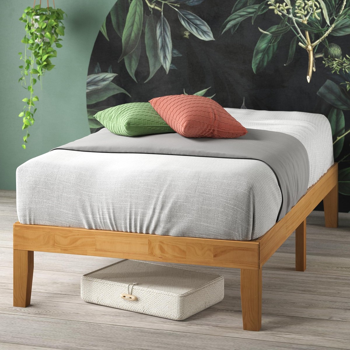 Moiz 14 Inch Twin Wood Platform Bed Frame Sturdy Stylish