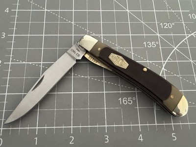 OLD TIMER 194OT 'Gunstock Trapper' Brown Sawcut Delrin Handle Liner Lock Knife