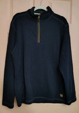 G.H. Bass  Co. Blue XL    Polyester Men's Long Sleeve Sweater