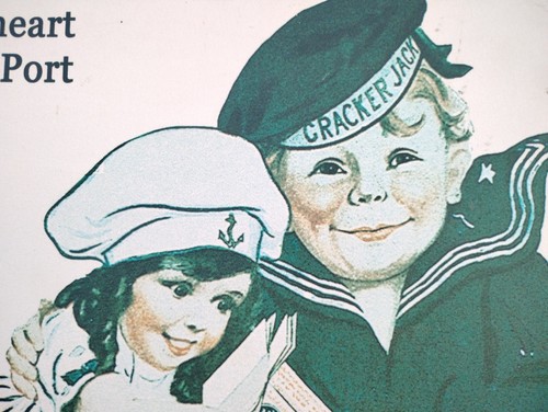 1919 CRACKER JACK AD ~ A SWEETHEART IN EVERY PORT ~ W.W.I WALL PICTURE 30" X 20" - Picture 15 of 21