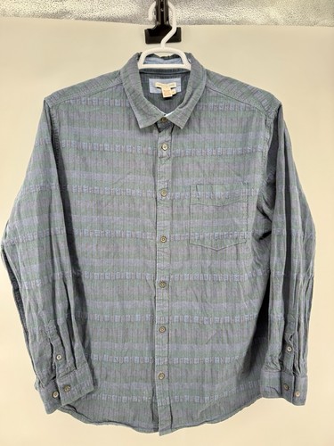 Camisa con botones de manga larga de carbono 2 cobalto para hombre XL a rayas multicolor - Imagen 2 de 6