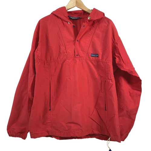 Vintage Patagonia Herren 80s TSnap Hooded Pullover Windbreaker Gr. M Rot USA Made