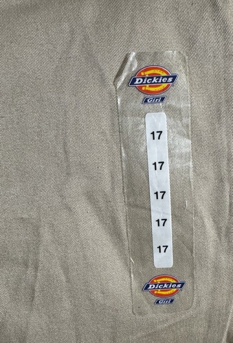 Dickies Girl College Pant High Rise Boot Cut Khaki HH201 Size 17 - Picture 3 of 4