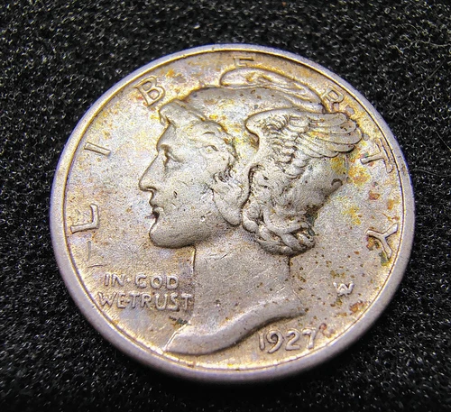 1927-D Mercury Dime 10C - Denver Mint - XF+ Cond. - Nice Toning - Better Date